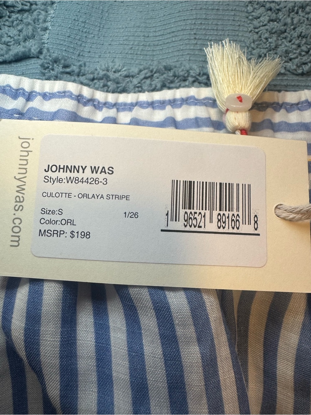 Johnny Was Orlaya Stripe Shorts NWT - Picture 7 of 9
